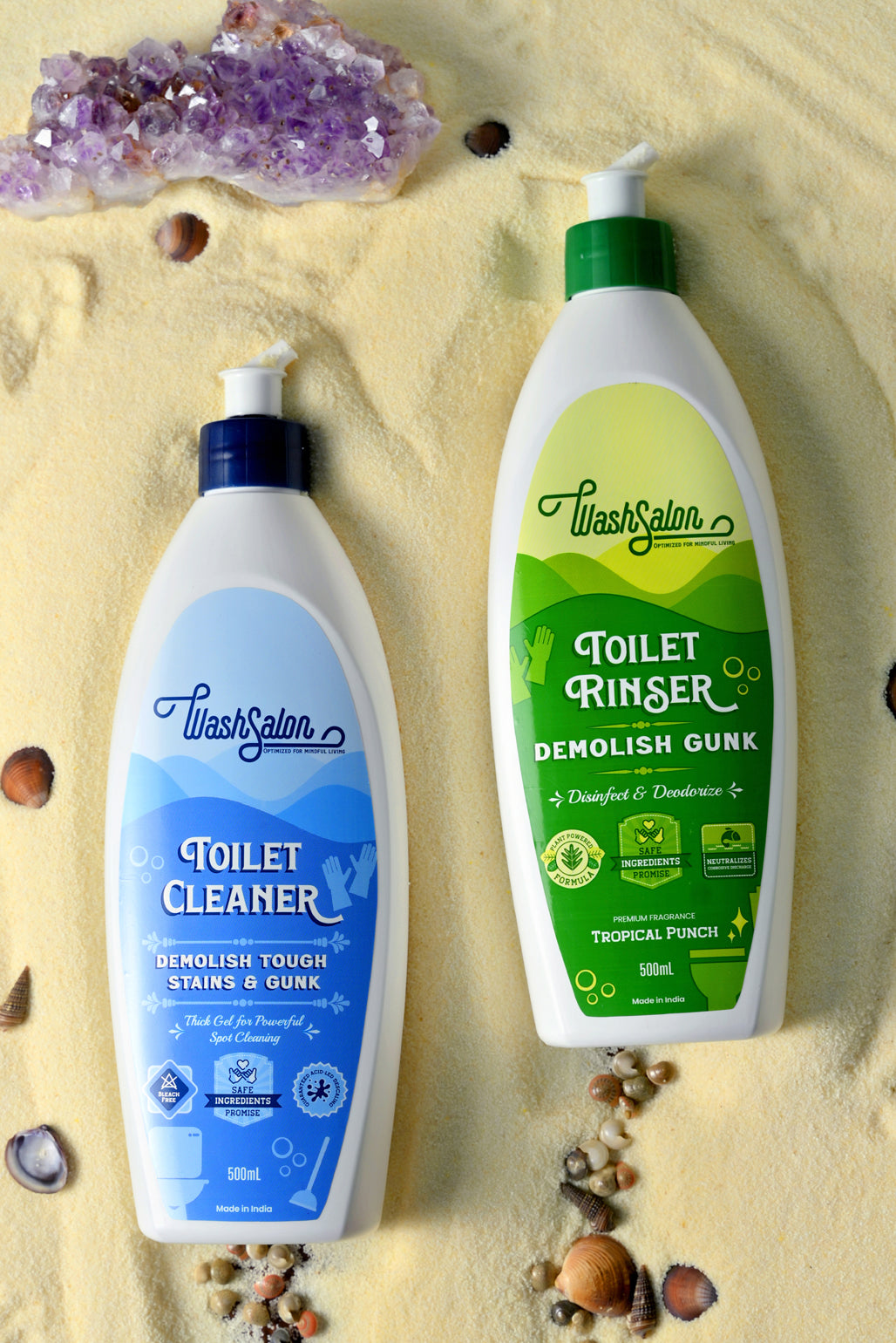 Eco-friendly toilet cleaner India by WashSalon to detoxify sewage discharge and protect rivers and environment