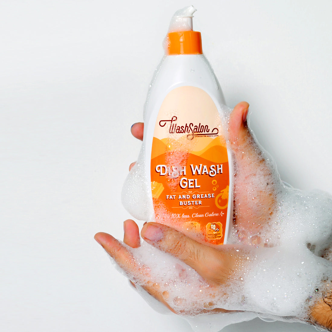 Rich Lather from WashSalon Dishwash Gel – Powerful on Oil and Curry Stains