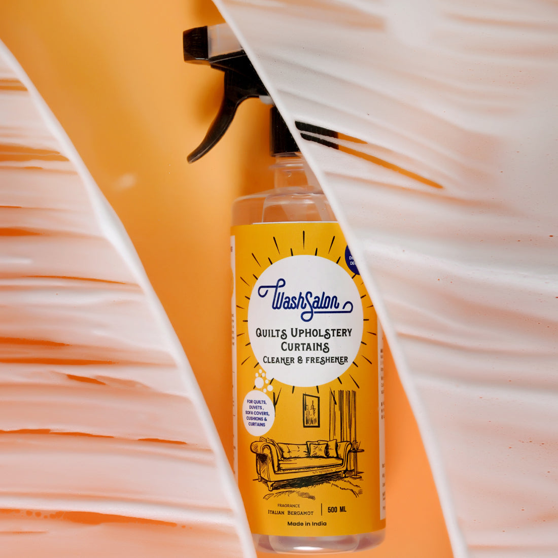 Spraying WashSalon Mattress & Quilt Cleaner – Best Fabric Sanitizer for Bedding, Quilts & Upholstery in India