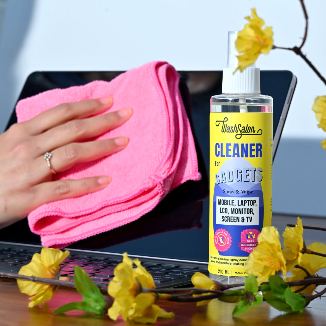 Top Electronics Cleaner for Gadgets in India – WashSalon Anti-Bacterial Spray for Daily Screen Cleaning