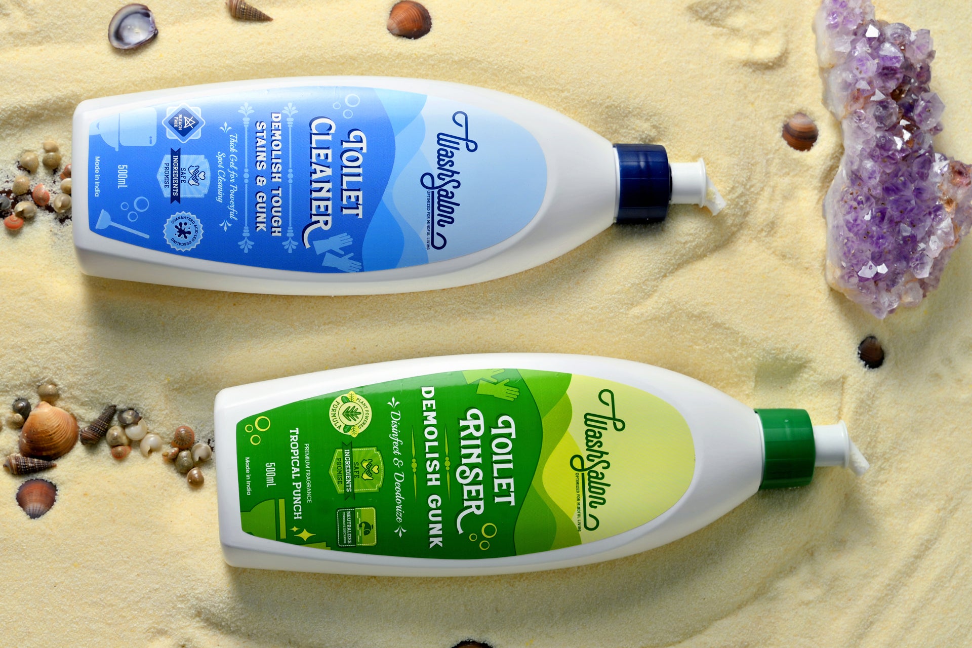 WashSalon toilet cleaner in India that deep cleans and reduces sewage pollution for healthier rivers and oceans