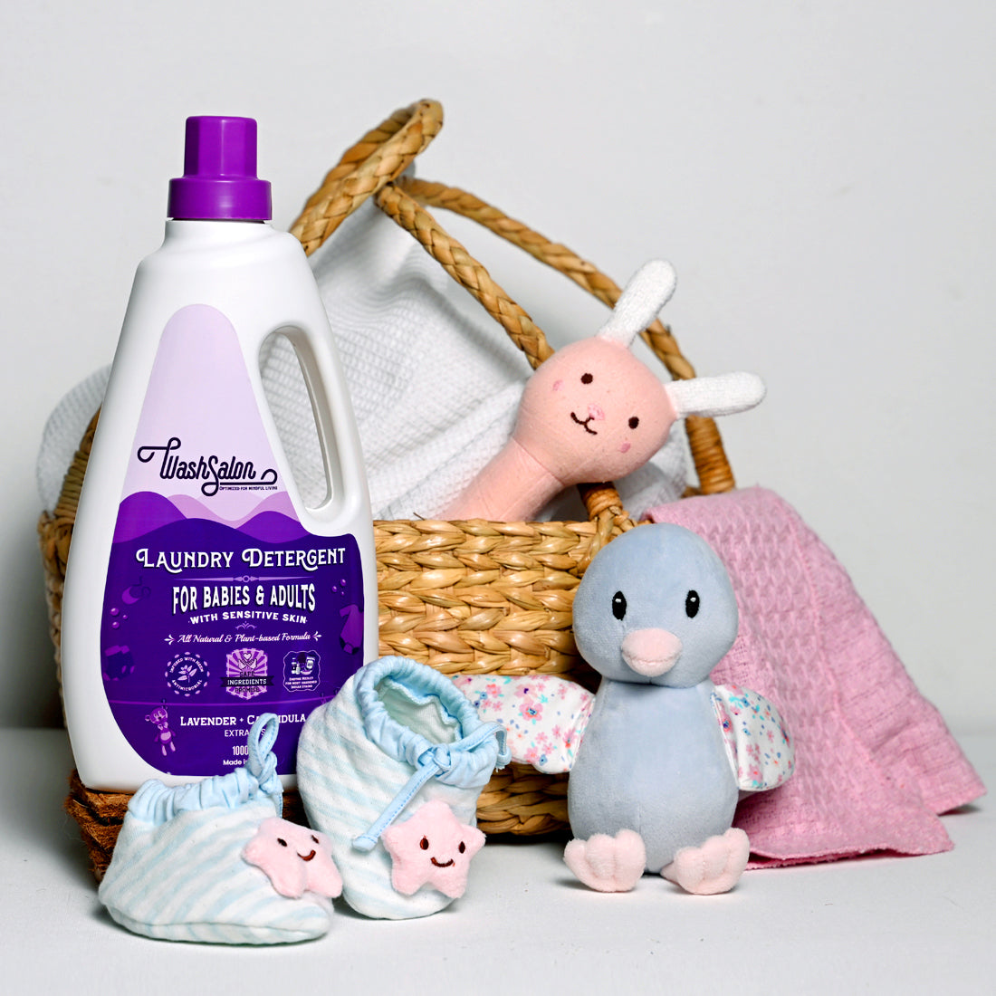 Soft, clean baby clothes after wash with eco-friendly, chemical-free detergent
