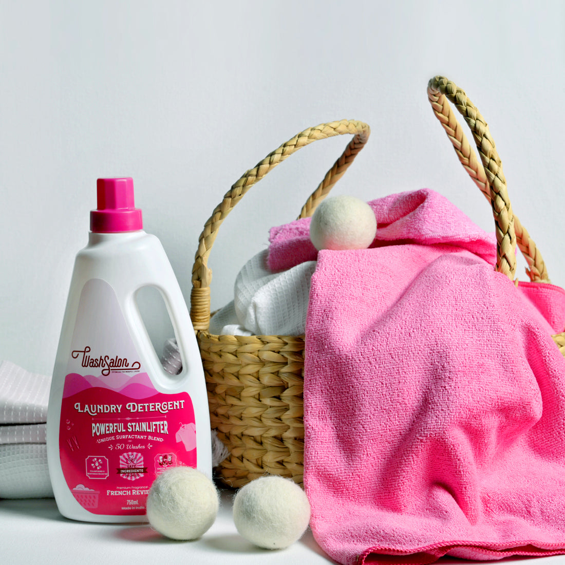 Plant-Based Laundry Detergent Being Used for Washing Clothes – Safe for Washing Machines
