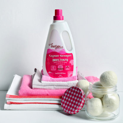 WashSalon Concentrated Laundry Detergent 750ML Bottle Front View – Eco-Friendly &amp; Skin Safe