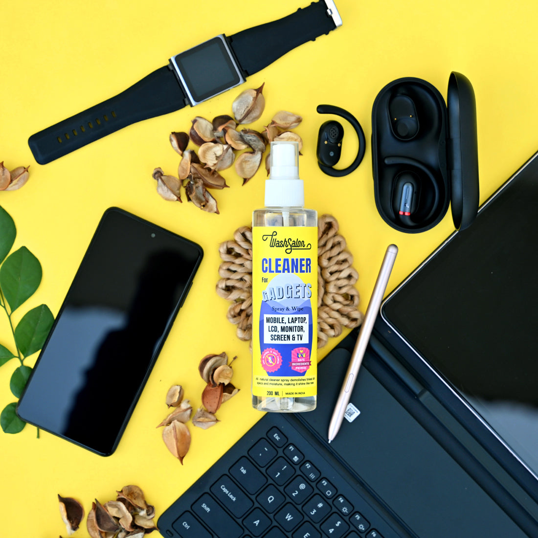 WashSalon Screen Cleaner Bottle – Best Anti-Bacterial Gadget Cleaner for Mobile, Laptop &amp; LED Screens in India