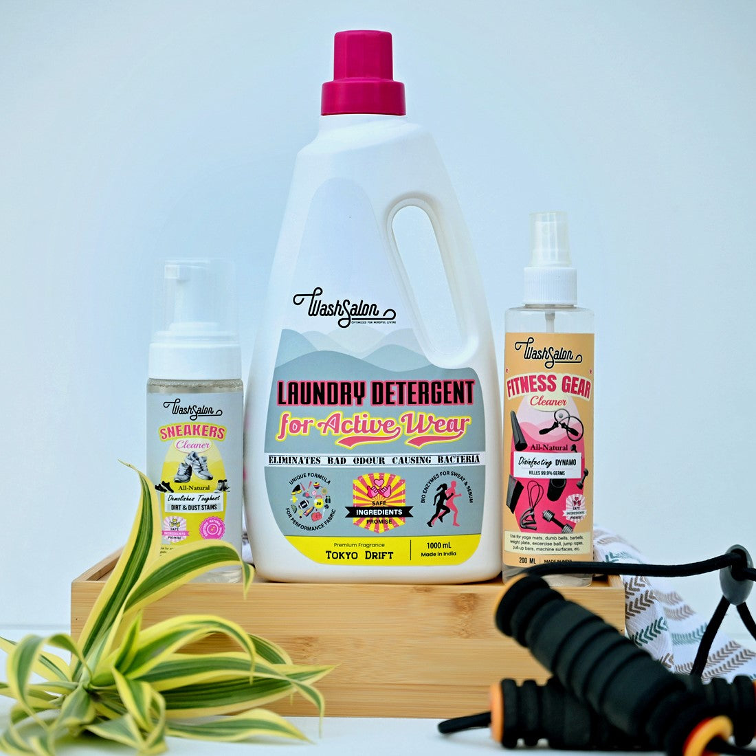 WashSalon Yoga Mat and Gym Equipment Sanitizer Spray – Anti-bacterial, plant-based cleaner for fitness gear hygiene in India
